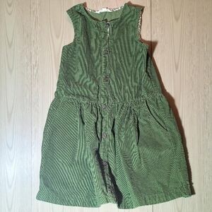 Mini Boden Olive Corduroy Kids Dress